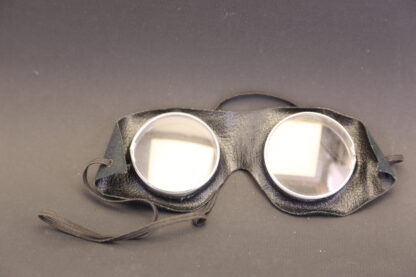 lunettes moto cuir ronde – Image 3