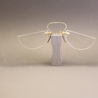 pince-nez percée C-pont demi-lune