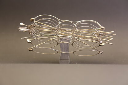 lunettes ovale à fil nez K branches droite – Image 3